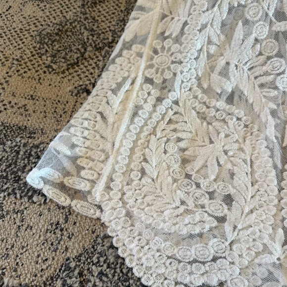 New White Eyelet Lace Tank Top Sleeveless Blouse Layering Boho - Picture 5 of 10